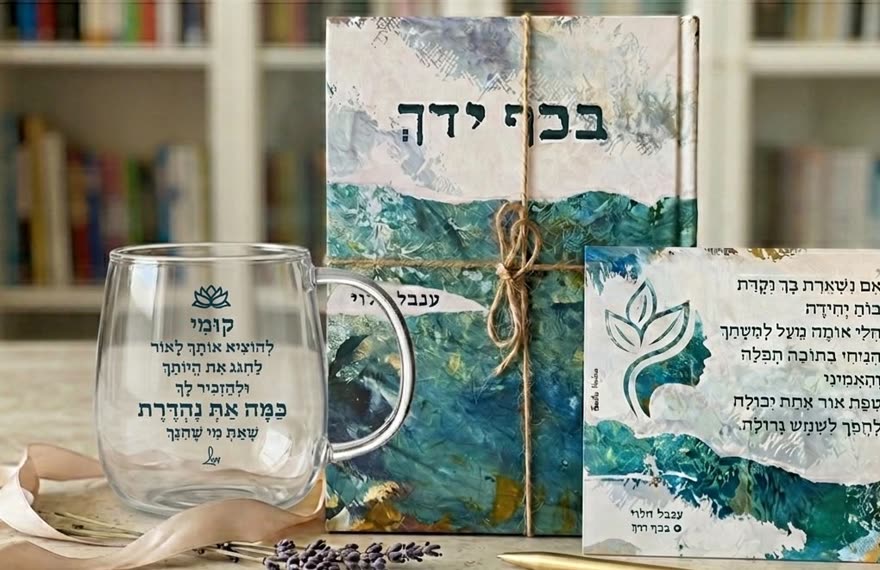 המארז בכף ידך — ספר, כוס ומגנט